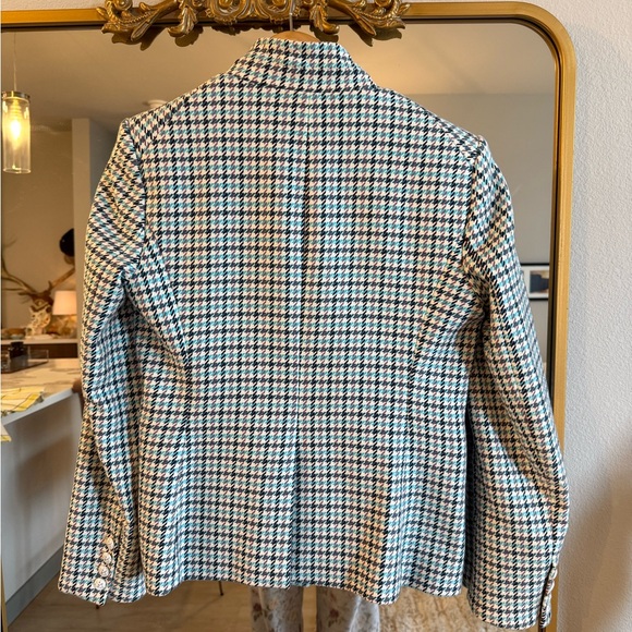 Veronica Beard Farley Dickey Houndstooth Plaid Jacket Blazer size 6 - Picture 3 of 11